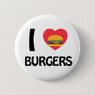 I Liebe Burgers Button