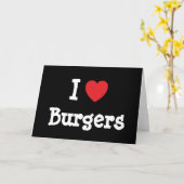 I Liebe Burgers T - Shirt Karte (Gelbe Blume)