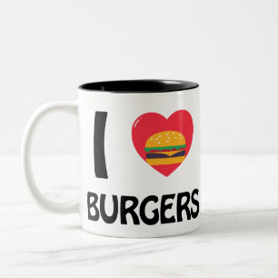 I Liebe Burgers Zweifarbige Tasse