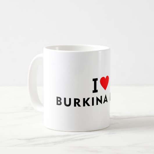 I Liebe Burkina Faso Kaffeetasse (Vorderseite Links)
