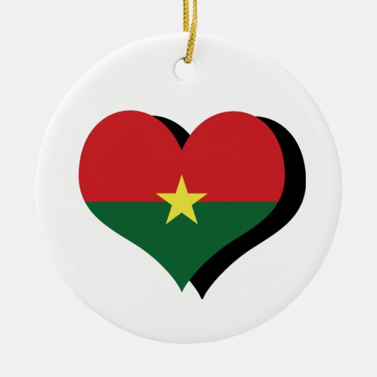 I Liebe Burkina Faso Keramik Ornament (Vorne)
