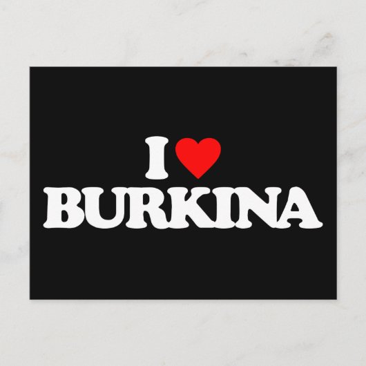 I LIEBE BURKINA POSTKARTE (Vorderseite)