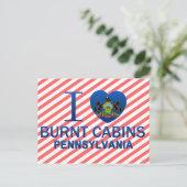 I Liebe Burnt Cabins, PA Postkarte (Stehend Vorderseite)