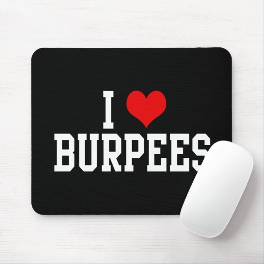 I Liebe Burpees, Fitness Mousepad (Mit Mouse)