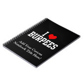 I Liebe Burpees, Fitness Notizblock (Linke Seite)