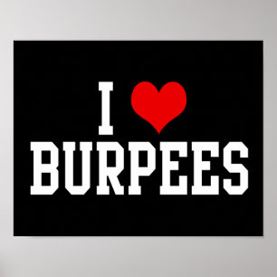 I Liebe Burpees, Fitness Poster