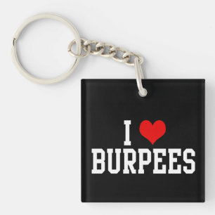 I Liebe Burpees, Fitness Schlüsselanhänger