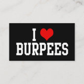 I Liebe Burpees, Fitness Visitenkarte (Rückseite)
