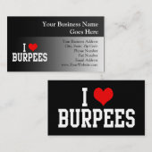 I Liebe Burpees, Fitness Visitenkarte (Vorne/Hinten)