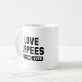 I Liebe Burpees Kaffeetasse (Vorderseite Links)