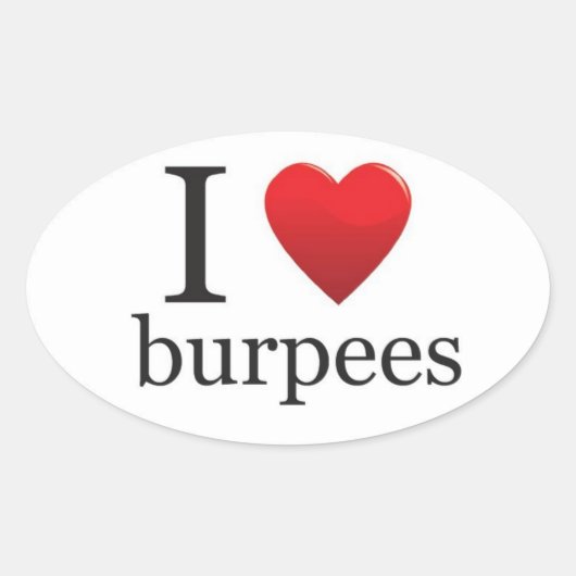 I Liebe Burpees Sticker (Vorderseite)