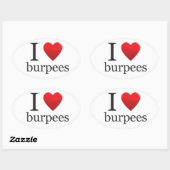 I Liebe Burpees Sticker (Blatt)