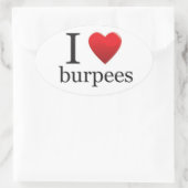 I Liebe Burpees Sticker (Tasche)