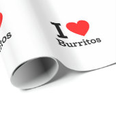 I Liebe Burritos Geschenkpapier (Rolleneckpunkt)