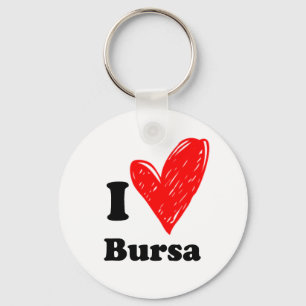 I Liebe Bursa Schlüsselanhänger