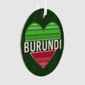 I Liebe Burundi, Burundisches Herz Ornament (Vorderseite)