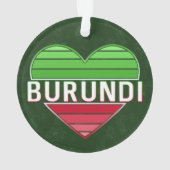 I Liebe Burundi, Burundisches Herz Ornament (Rückseite)
