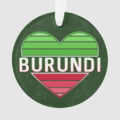 I Liebe Burundi, Burundisches Herz Ornament (Vorderseite)