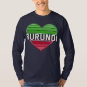 I Liebe Burundi, Burundisches Herz T-Shirt (Vorderseite)