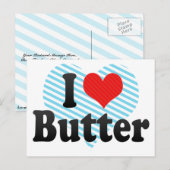 I Liebe Butter Postkarte (Vorne/Hinten)