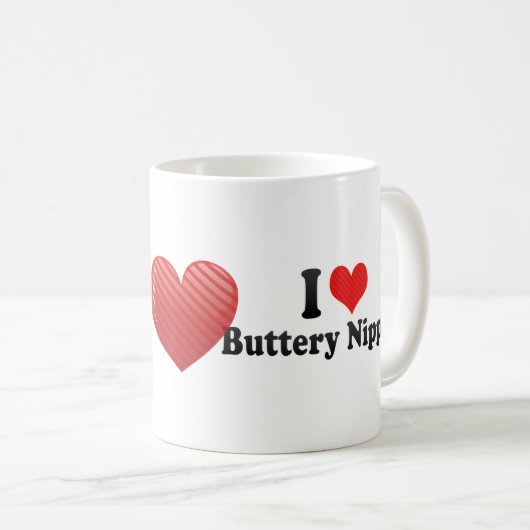 I Liebe-butterartiger Nippel Kaffeetasse (VorderseiteRechts)
