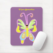 I Liebe Butterflies Mousepad (Mit Mouse)