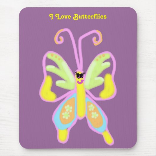 I Liebe Butterflies Mousepad (Vorne)