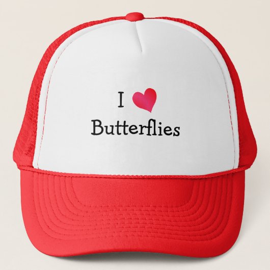 I Liebe Butterflies Truckerkappe (Vorderseite)