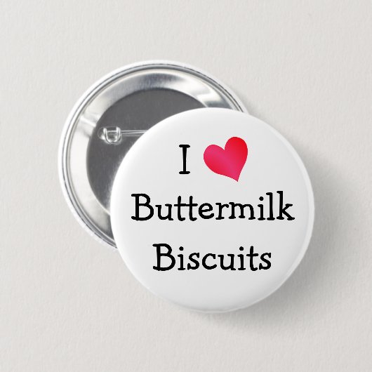 I Liebe Buttermilch Biscuits Button (Vorne & Hinten)