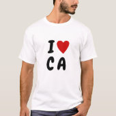 I LIEBE C A | Custom text heart CA California T-Shirt (Vorderseite)