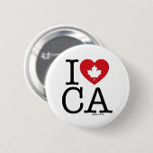 I LIEBE CA | I Liebe Kanada Benutzerdefinierte But Button (Vorne & Hinten)