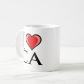I Liebe CA - Kalifornien Kaffeetasse (Vorderseite Links)