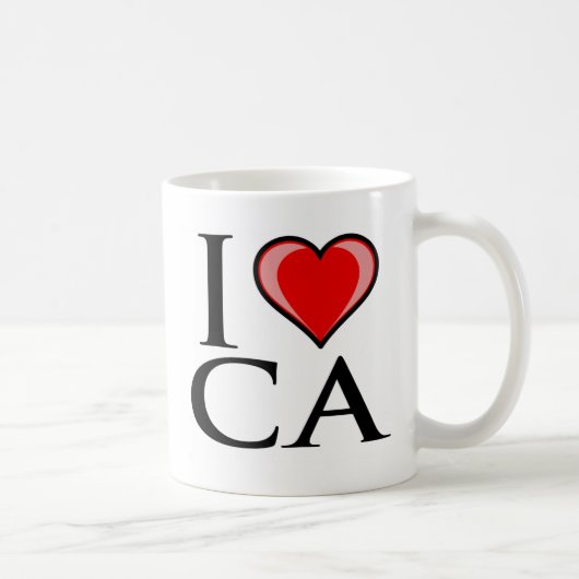 I Liebe CA - Kalifornien Kaffeetasse (Rechts)