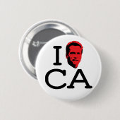 I Liebe CA - reg. - Knopf Button (Vorne & Hinten)