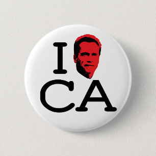 I Liebe CA - reg. - Knopf Button