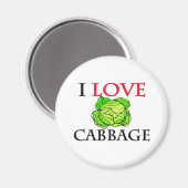 I Liebe Cabbage Magnet (Vorderseite/Rückseite)