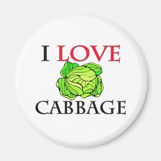 I Liebe Cabbage Magnet (Vorne)