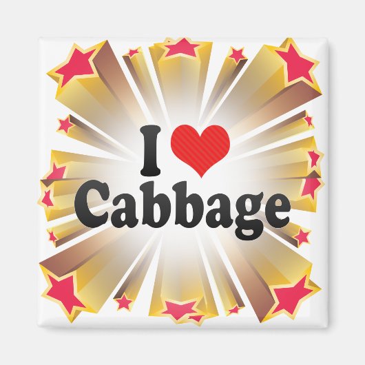 I Liebe Cabbage Magnet (Vorne)