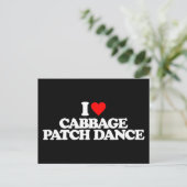 I LIEBE CABBAGE PATANCE POSTKARTE (Stehend Vorderseite)