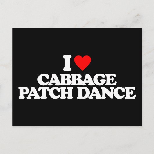 I LIEBE CABBAGE PATANCE POSTKARTE (Vorderseite)