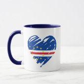 I Liebe Cabo Verde - Cabo Verde - Fahne Herz Tasse (Links)