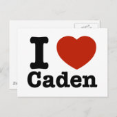 I Liebe Caden Postkarte (Vorne/Hinten)