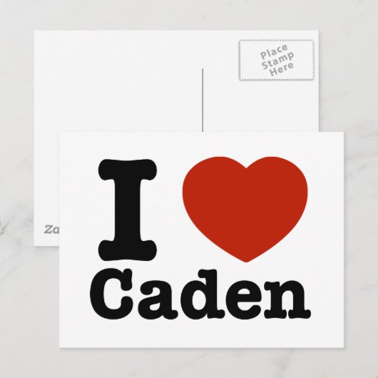I Liebe Caden Postkarte (Vorne/Hinten)