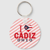 I Liebe Cadiz, Ohio Schlüsselanhänger (Vorderseite)