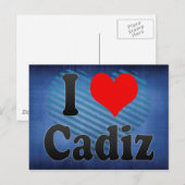 I Liebe Cadiz, Spanien Postkarte (Vorne/Hinten)