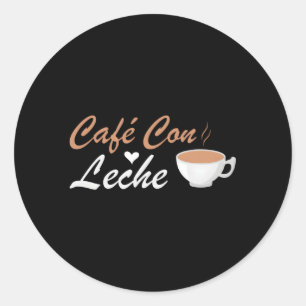 I Liebe Cafe Con Leche Runder Aufkleber
