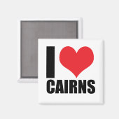 I Liebe Cairns Magnet (Vorderseite/Rückseite)