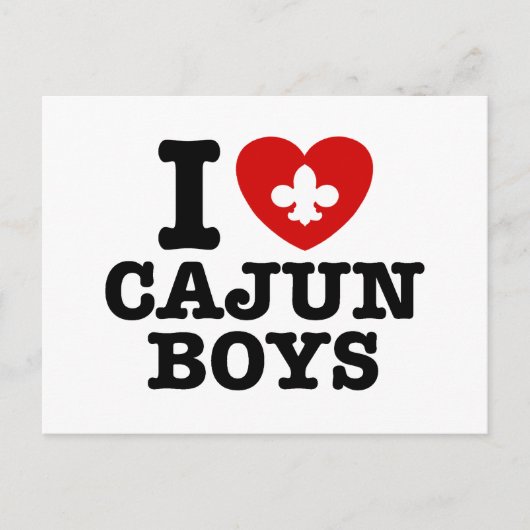 I Liebe Cajun Boys Postkarte (Vorderseite)