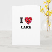 I Liebe Cake Karte (Gelbe Blume)