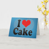 I Liebe Cake Karte (Gelbe Blume)